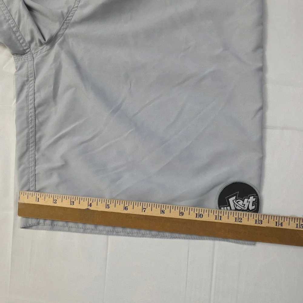 Lost Enterprise Board Shorts Mens Size 36‎ Gray Polyester Surf Swim Trunks